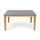 Garden Table in Natural Teak and Ceramic Top - Artes Viadurini