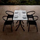 Luxury Garden Table in Aluminium and Hpl White or Gunmetal - Filomena Viadurini