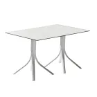 Luxury Garden Table in Aluminium and Hpl White or Gunmetal - Filomena Viadurini