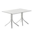 Luxury Garden Table in Aluminium and White Hpl or Gunmetal - Filomena