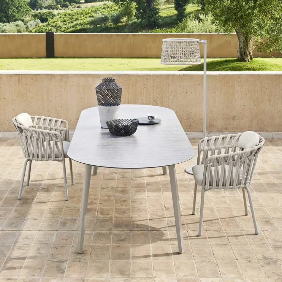 Garden Table Colored Hpl Top Made in Italy - Emma by Varaschin Viadurini