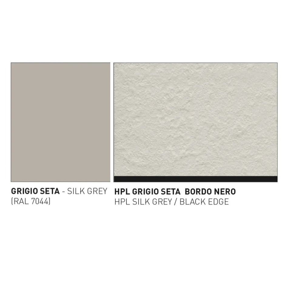 Garden Table Colored Hpl Top Made in Italy - Emma by Varaschin Viadurini