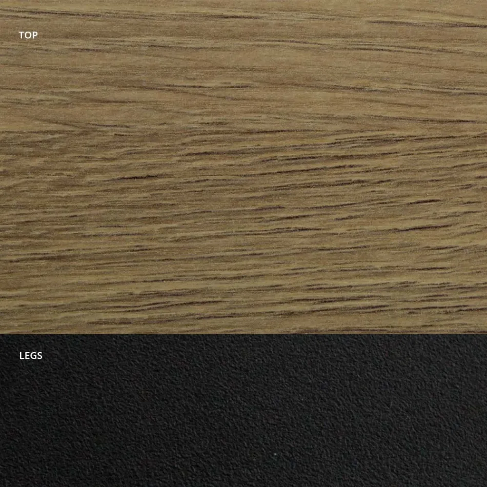 Barrel-shaped Dining Table in Wood Effect Laminate Made in Italy - Cave Viadurini