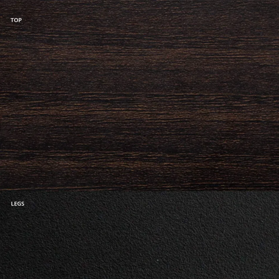 Barrel-shaped Dining Table in Wood Effect Laminate Made in Italy - Cave Viadurini