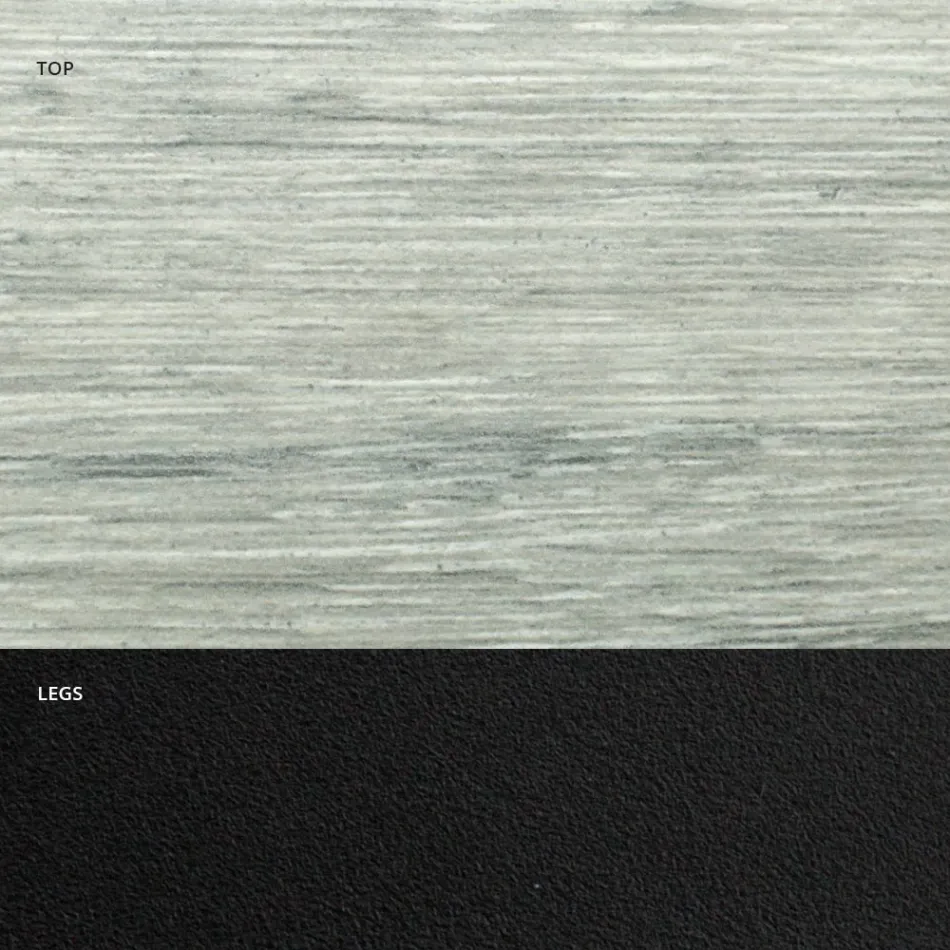 Barrel-shaped Dining Table in Wood Effect Laminate Made in Italy - Cave Viadurini