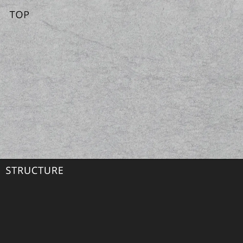 Extendable Outdoor Dining Table 318 cm in Aluminium and Stoneware - Filomena Viadurini