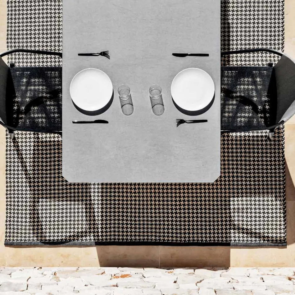 Extendable Outdoor Dining Table 318 cm in Aluminium and Stoneware - Filomena Viadurini