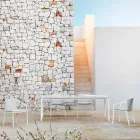 Extendable Outdoor Dining Table 318 cm in Aluminium and Stoneware - Filomena Viadurini