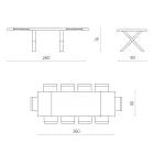 Dining Table Extendable to 260 cm Modern Concrete Effect - Lenova Viadurini