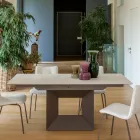 Extendable Dining Table to 298 cm in Ceramic and Metal Made in Italy - Sunflower Viadurini
