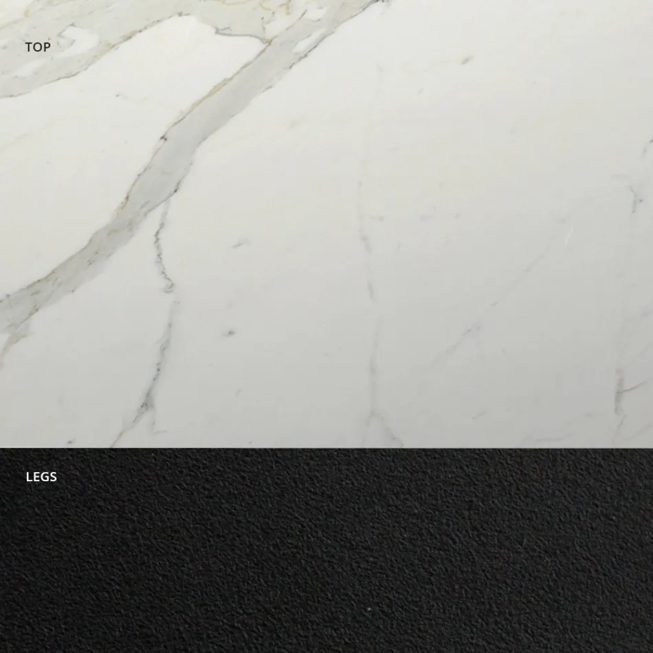 Extendable Dining Table to 300 cm in Hypermarble Made in Italy - Grotta Viadurini