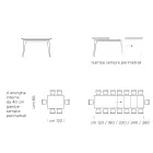 Extendable Dining Table to 310 cm in Laminate Made in Italy - Seventies Viadurini