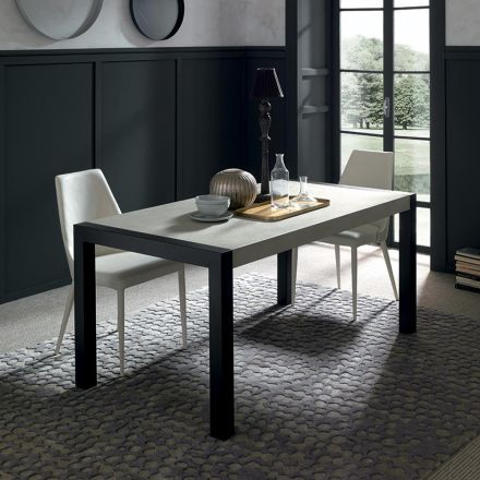 Metal Dining Table Extendable to 310 cm Made in Italy - Euclide Viadurini