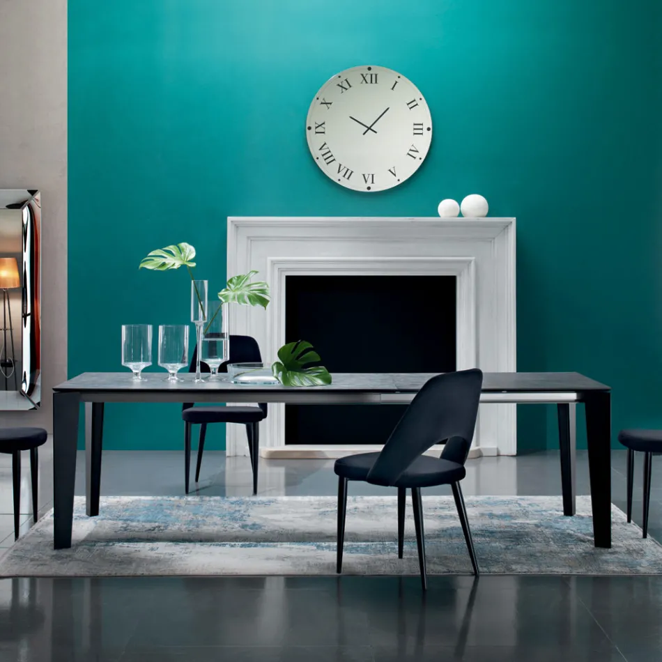 Extendable Dining Table to 325 cm in Laminate Made in Italy - Seventies Viadurini