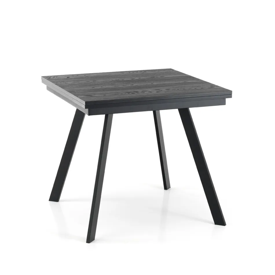 Extendable Folding Dining Table in MDF and Metal - Arsenic Viadurini