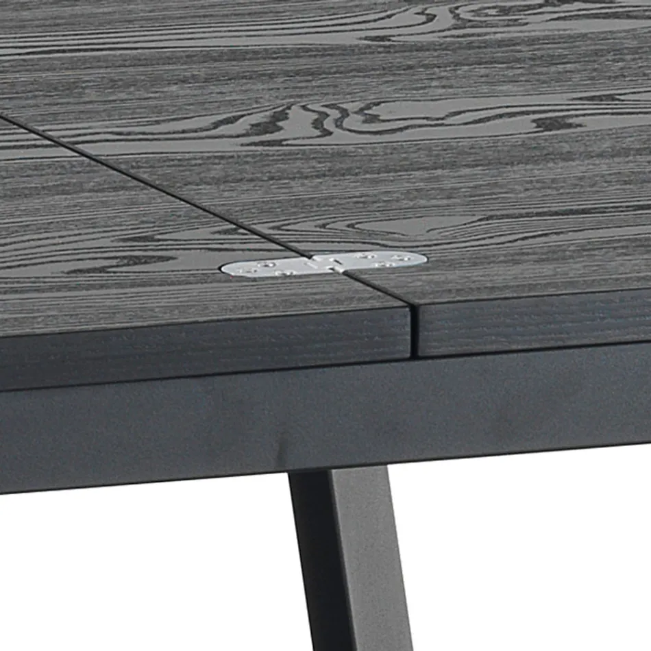 Extendable Folding Dining Table in MDF and Metal - Arsenic Viadurini