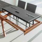 Extendable Dining Table with Metal Frame Made in Italy - Elastic Viadurini