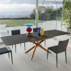 Extendable Dining Table with Metal Frame Made in Italy - Elastic Viadurini