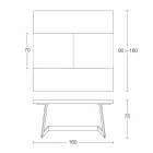 Extendable Dining Table Up to 160 cm in Wood Made in Italy - Eugenia Viadurini