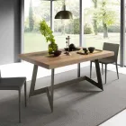 Extendable Dining Table Up to 160 cm in Wood Made in Italy - Eugenia Viadurini