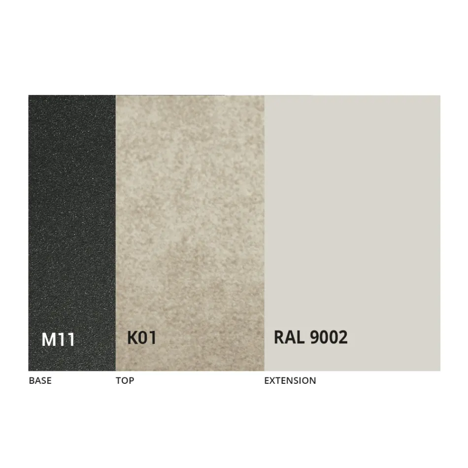 Extendable Dining Table Up to 170 cm in Ceramic Made in Italy - Tremiti Viadurini