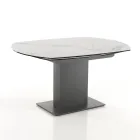Extendable Dining Table Up to 180 cm in Ceramic and Steel - Catone Viadurini
