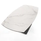 Extendable Dining Table Up to 180 cm in Ceramic and Steel - Catone Viadurini