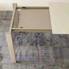 Extendable Dining Table Up to 204 cm in Made in Italy Crystal - Palladio Viadurini