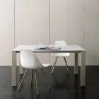 Extendable Dining Table Up to 204 cm in Made in Italy Crystal - Palladio Viadurini