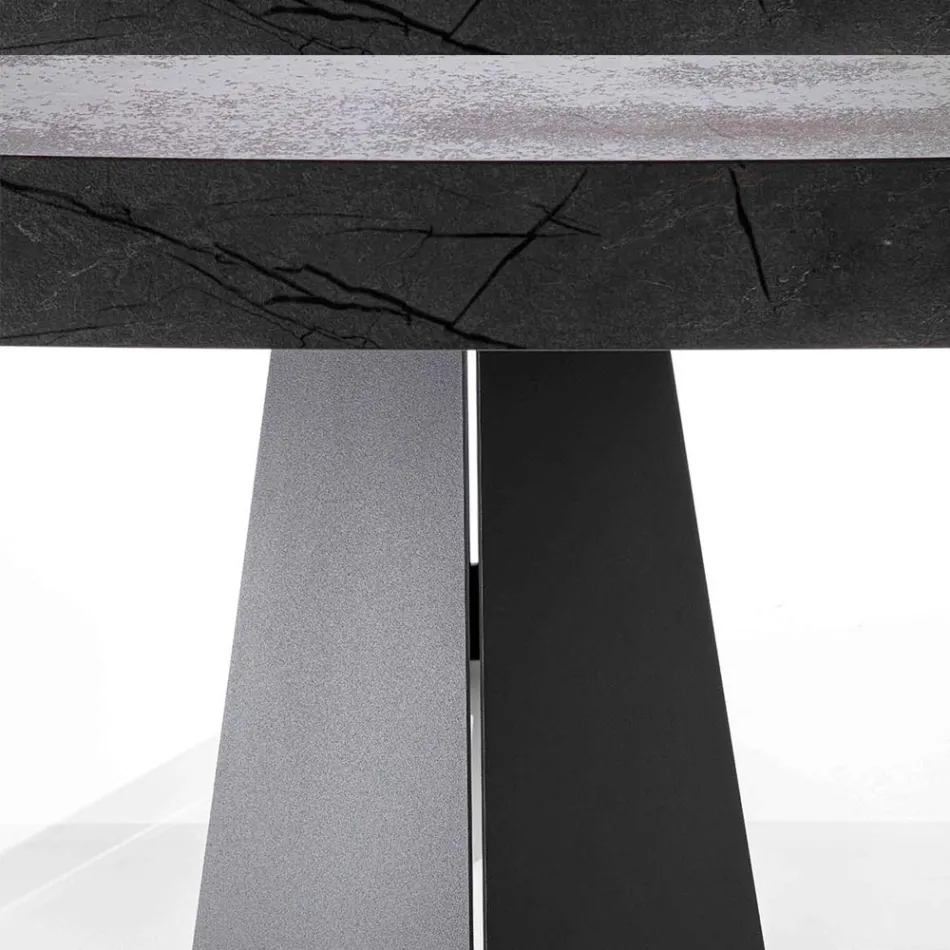 Extendable Dining Table Up to 220 cm with Melamine Top - Amiro Viadurini