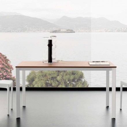 Extendable Dining Table Up to 230 cm in Melamine Made in Italy - Platinum Viadurini