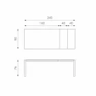 Ciro oak extending table up to 240 cm Viadurini