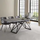 Extendable Dining Table Up to 240 cm in Ceramic Glass and Steel - Bortolo Viadurini