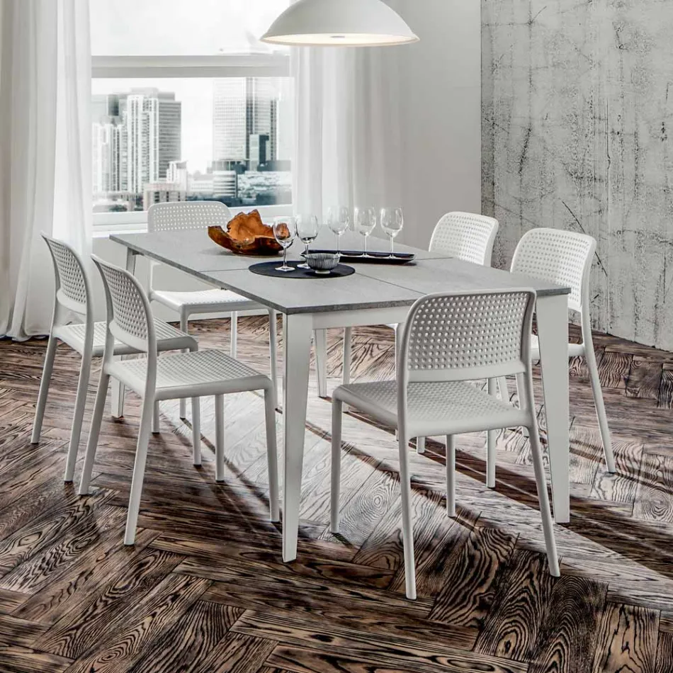 Extendable Dining Table up to 252 cm in HPL Made in Italy - Efisto Viadurini