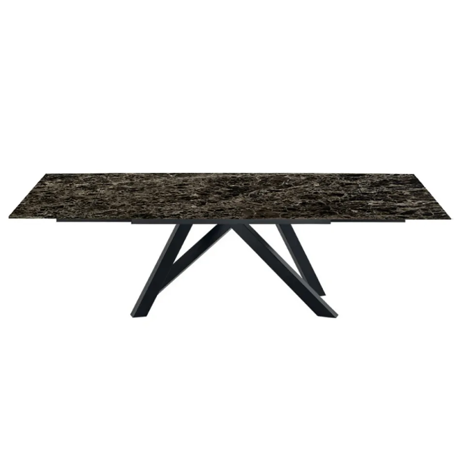Extendable Dining Table up to 278 cm in Laminam Made in Italy - Settimmio Viadurini