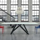 Extendable Dining Table up to 278 cm in Glass Made in Italy - Settimmio Viadurini