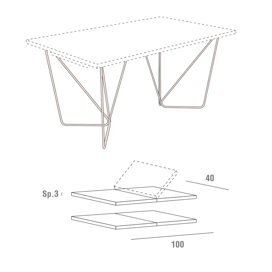 Extendable Dining Table up to 280 cm in Fenix Made in Italy - Eolo Viadurini