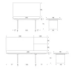 Extendable Dining Table up to 280 or 298 cm with Ceramic Top - Nomia Viadurini