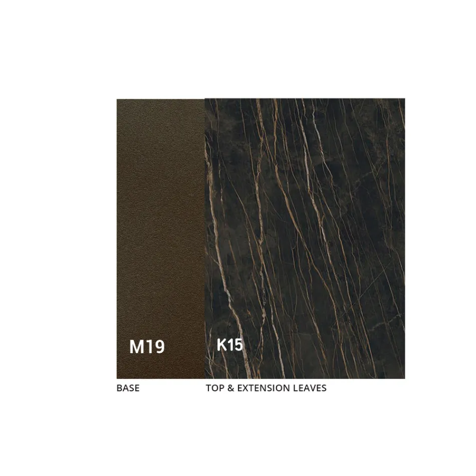 Extendable Dining Table up to 280 or 298 cm with Ceramic Top - Nomia Viadurini