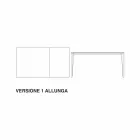 Extendable Dining Table Up to 290 cm in Made in Italy Crystal - Polonio Viadurini