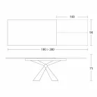 Extendable Dining Table Up to 298 cm in Ceramic Made in Italy - Anaconda Viadurini