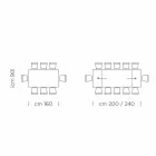 Extendable Dining Table up to 300 cm in Laminate Made in Italy - Grotta Viadurini