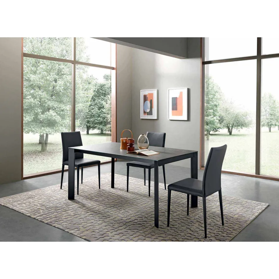 Extendable Dining Table Up to 310 cm in Ceramic Made in Italy - Pitagora Viadurini