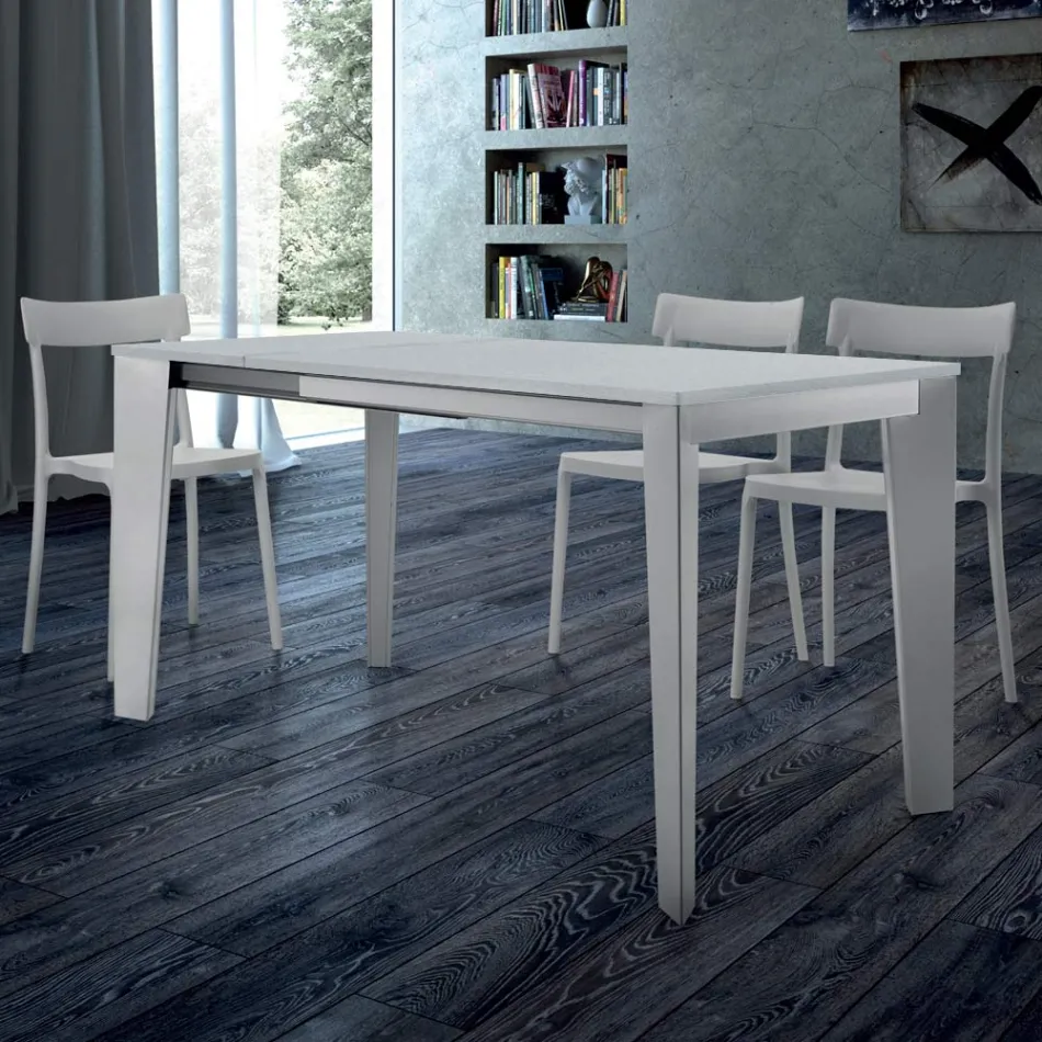 Extendable Dining Table up to 310 cm in Melamine Made in Italy - Seventies Viadurini