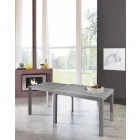 Extendable Dining Table Up to 350 cm in Melamine Glass and Metal - Meryl Viadurini