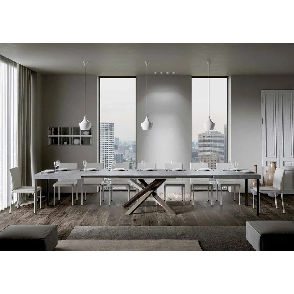 Extendable Dining Table up to 440 cm of Made in Italy Design - Rally Viadurini