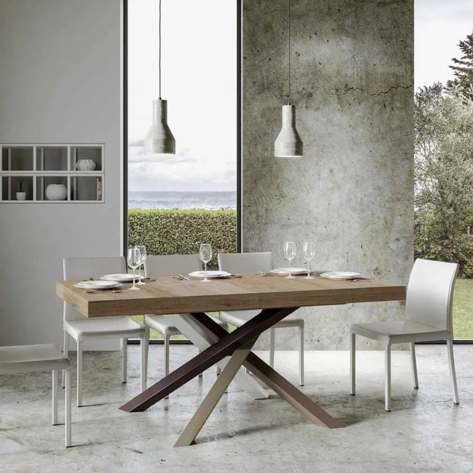 Extendable Dining Table up to 440 cm of Made in Italy Design - Rally Viadurini