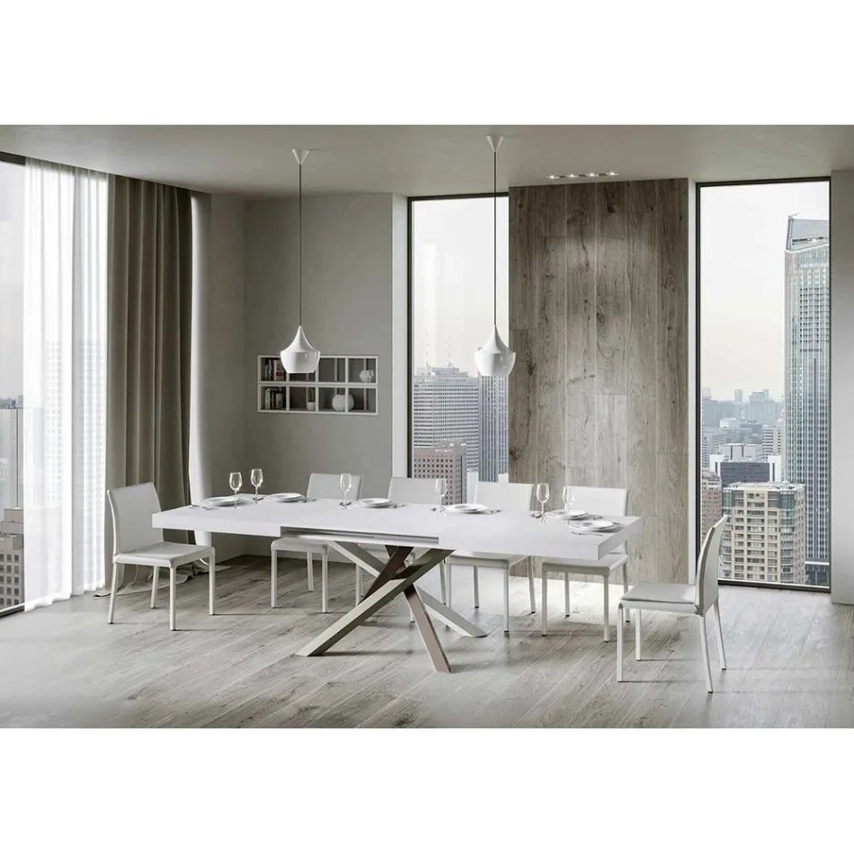 Extendable Dining Table up to 440 cm of Made in Italy Design - Rally Viadurini
