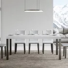Extendable Dining Table up to 440 cm in Wood and Iron Made in Italy - Foxy Viadurini
