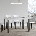 Extendable Dining Table up to 440 cm in Wood and Iron Made in Italy - Foxy